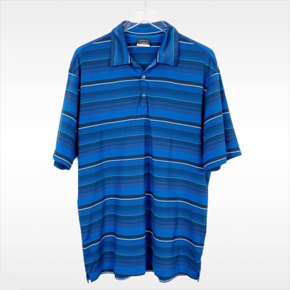 Nike Golf Striped Fit Dry Short Sleeve Polo Shirt - Picture 3 of 7